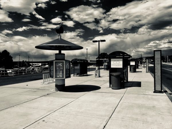 New Mexico Santa Fe Bus Stop